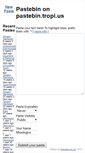 Mobile Screenshot of pastebin.tropi.us